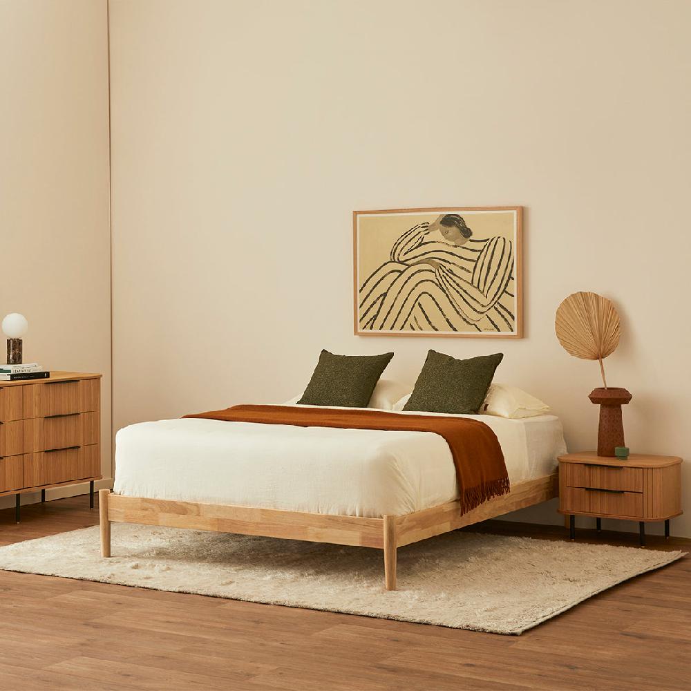life interiors Luna Timber Queen Bed Frame