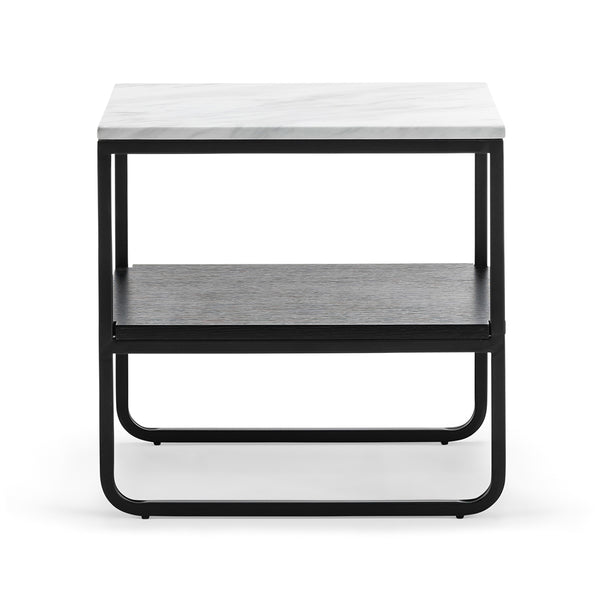 Life Interiors Maverick White Marble Side Table