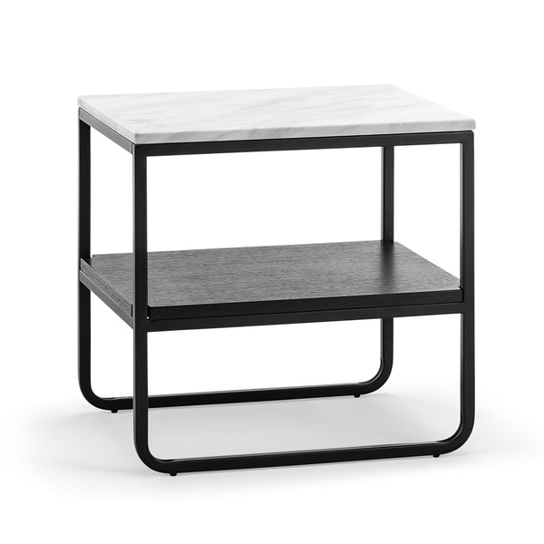 Life Interiors Maverick White Marble Side Table