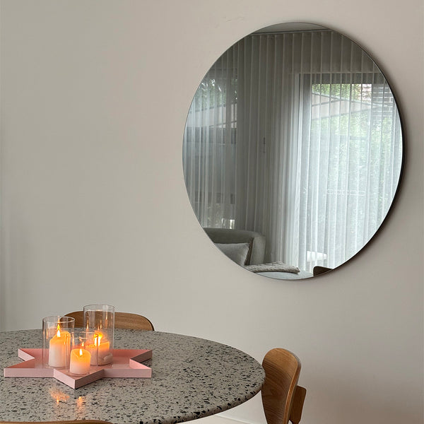 Life Interiors Mira Round Mirror (Storm)