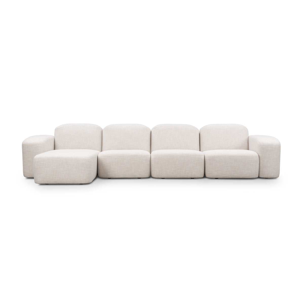 life interiors Muse 4 Seat LAF Modular Chaise Sofa