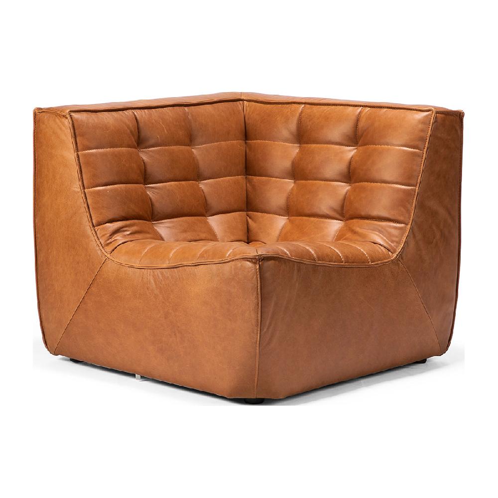 life interiors N701 Corner Seater Leather Sofa