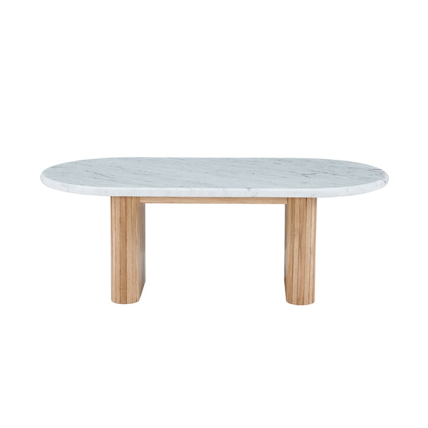 Life Interiors Noir Oval Coffee Table (Marble)
