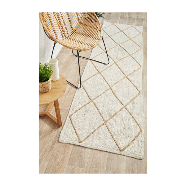 Life Interiors Noosa 222 Runner Rug (White)