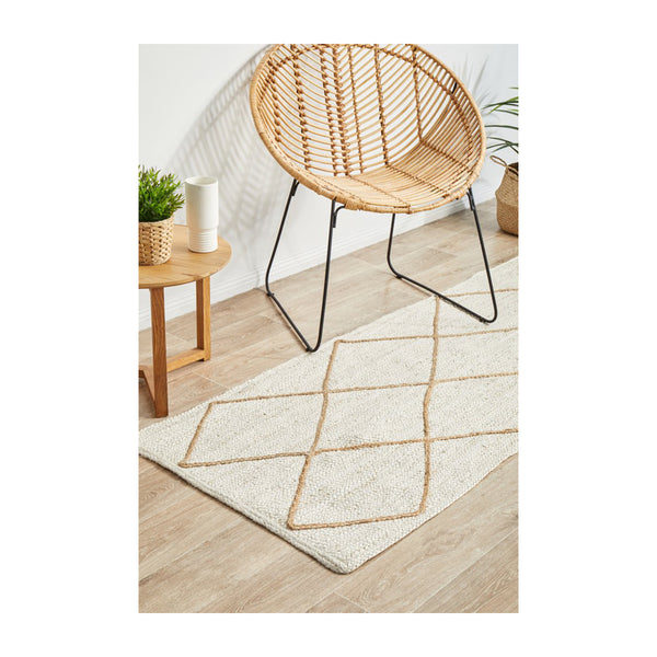 Life Interiors Noosa 222 Runner Rug (White)