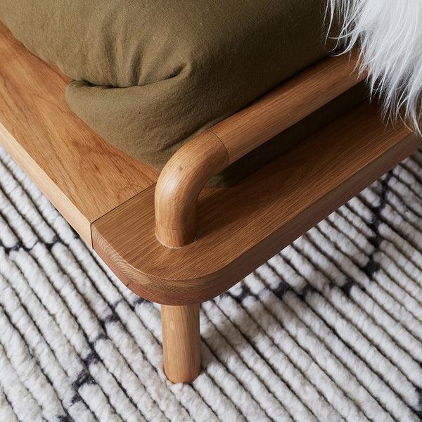 Life Interiors Norah King Bed (Oak Light Grey)