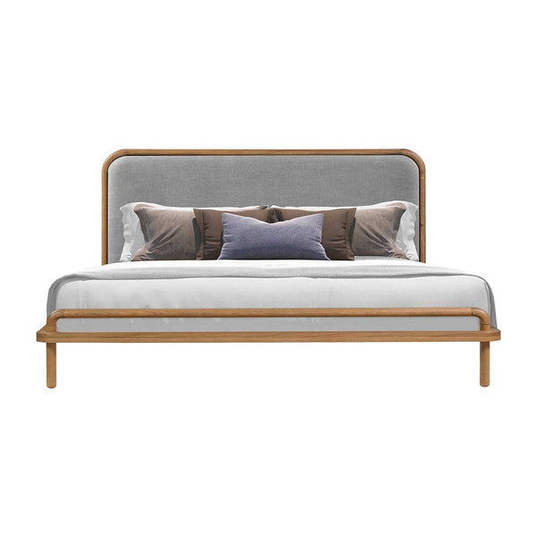 Life Interiors Norah King Bed (Oak Light Grey)