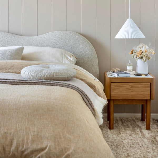 Life Interiors Norah Marble Bedside Table