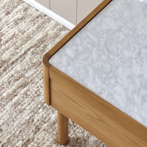 Life Interiors Norah Marble Bedside Table