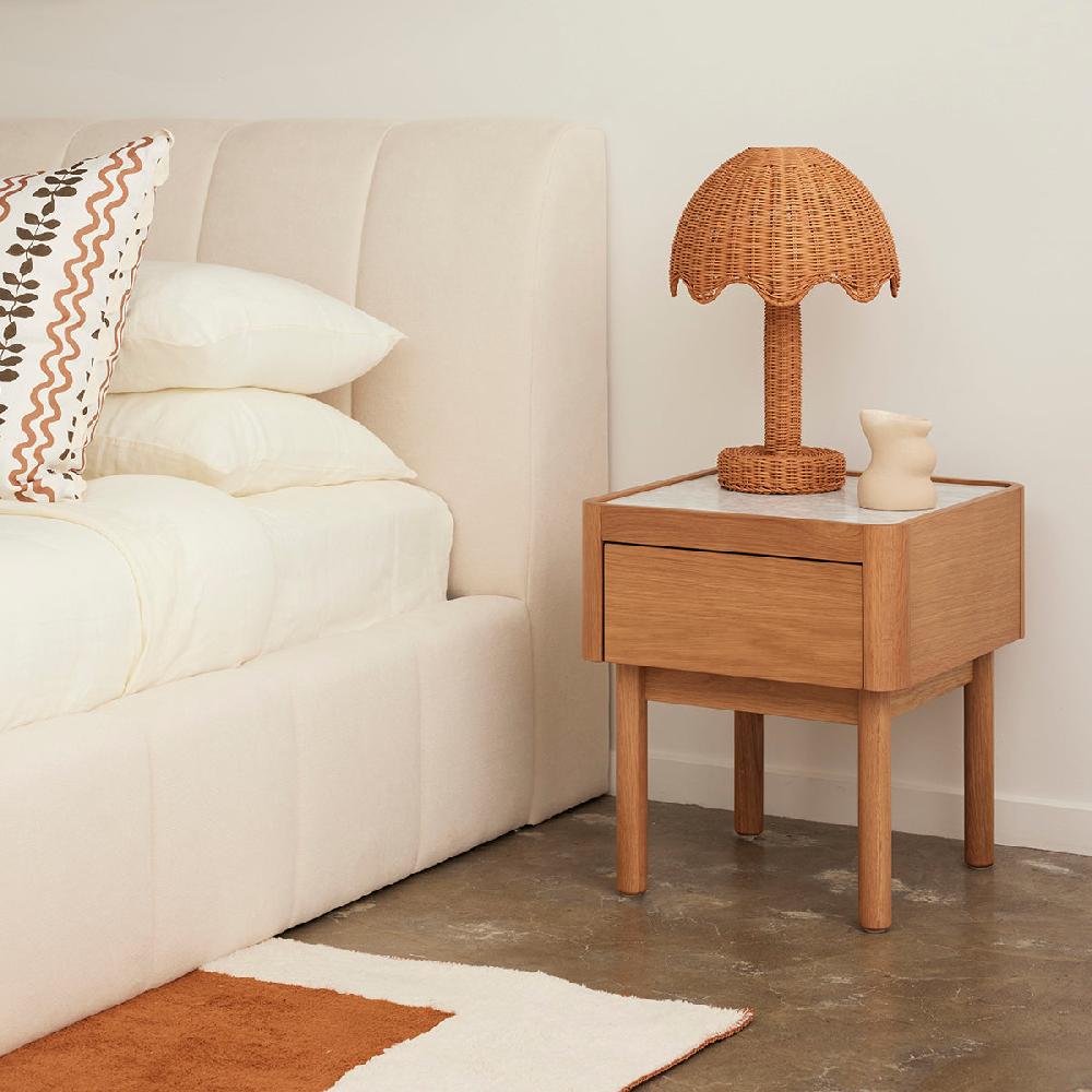 life interiors Norah Marble Bedside Table