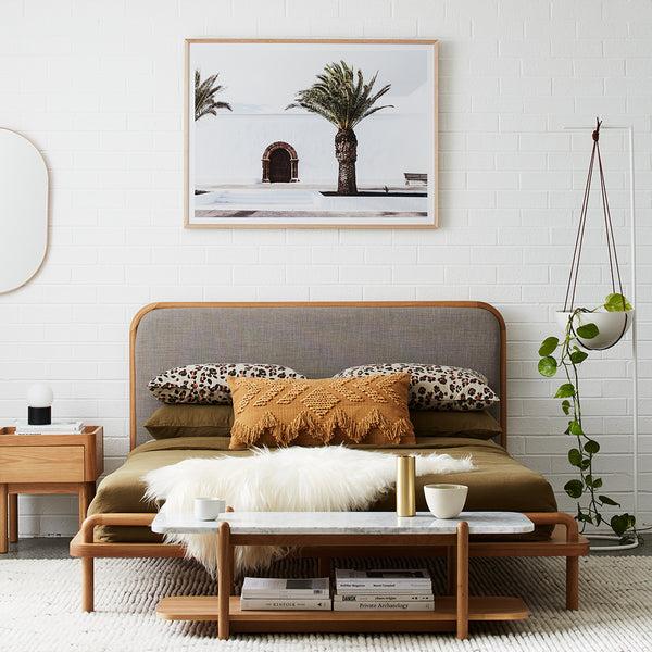 Life Interiors Norah Queen Bed (Oak Light Grey)