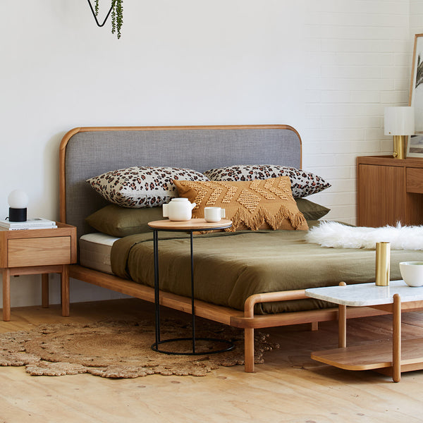 Life Interiors Norah Queen Bed (Oak Light Grey)