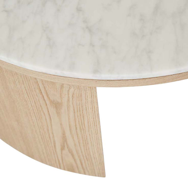 Life Interiors Oberon Crescent Marble Coffee Table