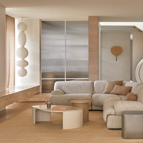 Life Interiors Oberon Curve Marble Coffee Table