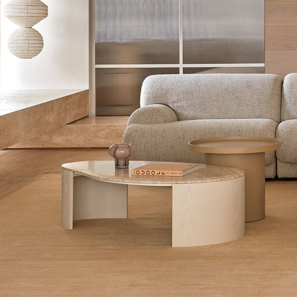 Life Interiors Oberon Curve Marble Coffee Table