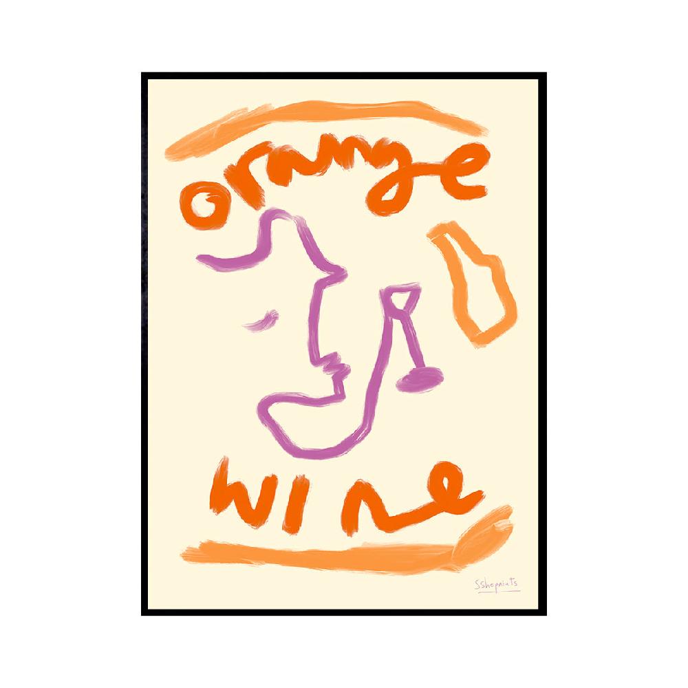 life interiors Orange Wine Print