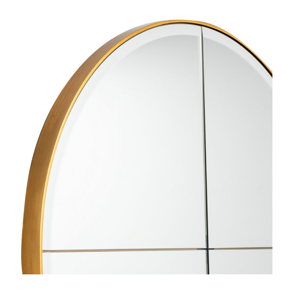 Life Interiors Parlour Round Mirror (Brass)