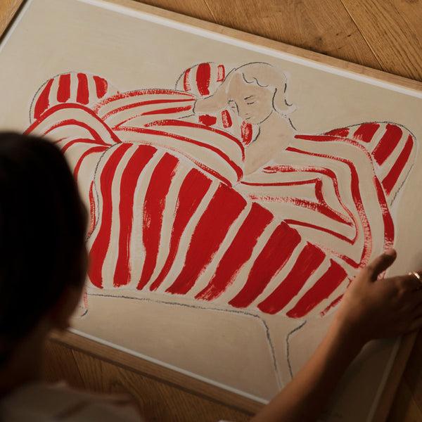 Life Interiors Red Chair Print