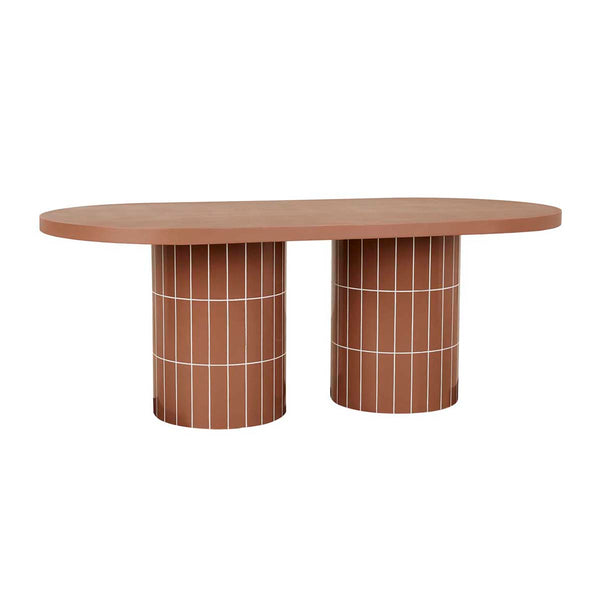 Life Interiors Seville Tile Oval Dining Table