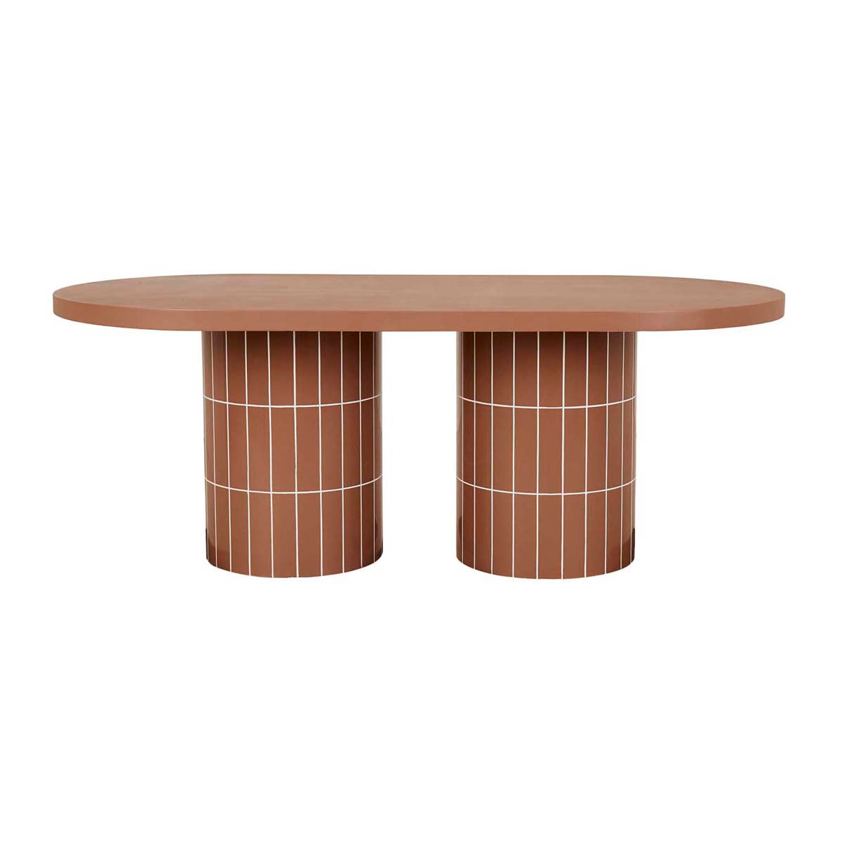 life interiors Seville Tile Oval Dining Table