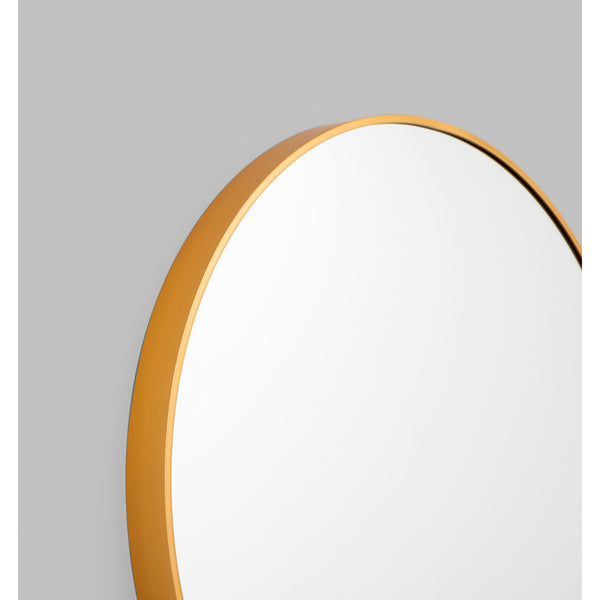 Life Interiors Simplicity Round Mirror (Brass)