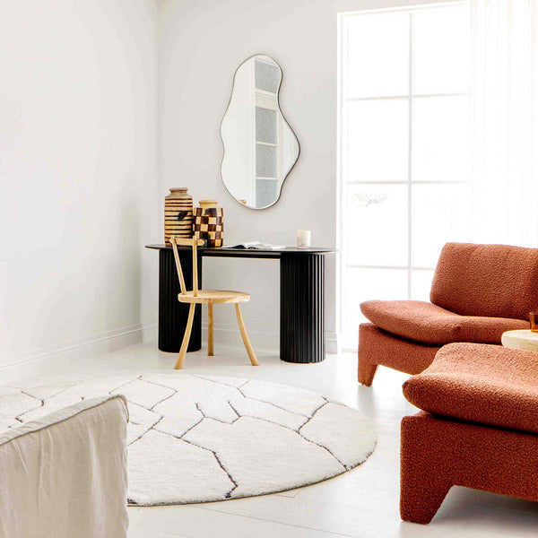 Life Interiors Tahlee Round Tribal Shag Rug