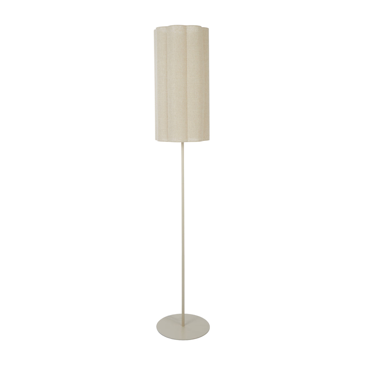 life interiors Talstone Linen Floor Lamp