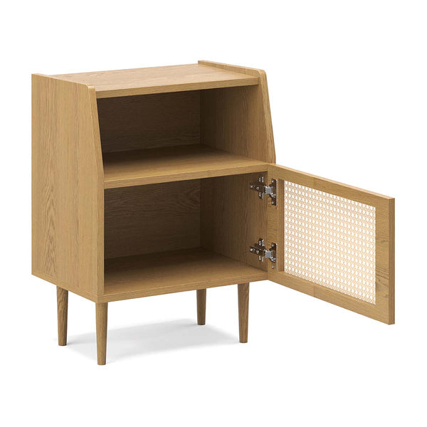 Life Interiors Thea Rattan 1 Door Bedside Table