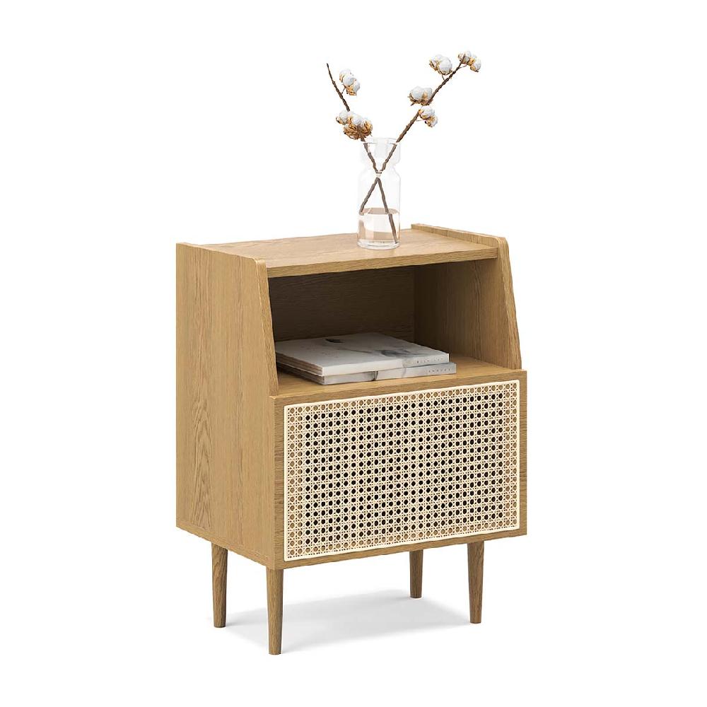 life interiors Thea Rattan 1 Door Bedside Table