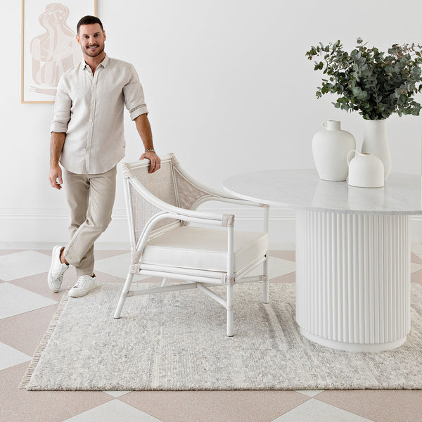 Life Interiors Travertine Rug (Silver)