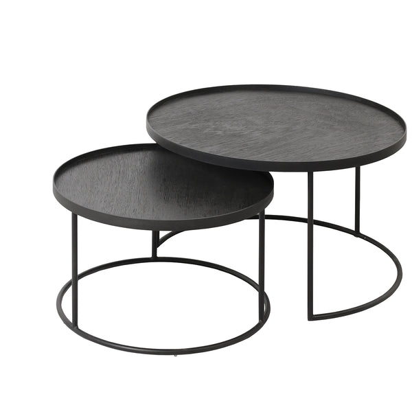 Life Interiors Tray Round Coffee Table Set Of 2
