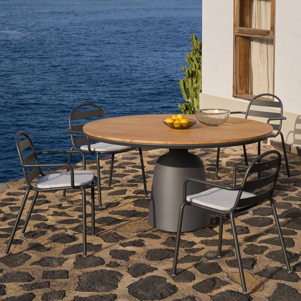 Life Interiors Tudonis Round Table (Grey 120cm)