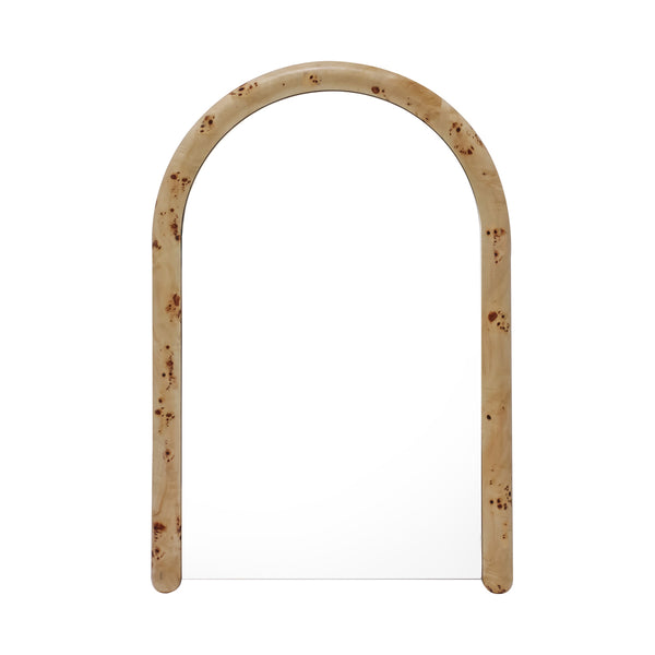 Life Interiors Valentina Burlwood Arch Wall Mirror