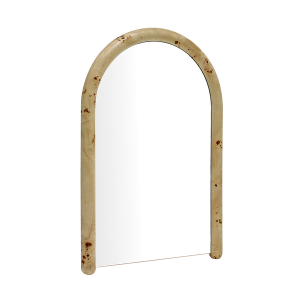 Life Interiors Valentina Burlwood Arch Wall Mirror