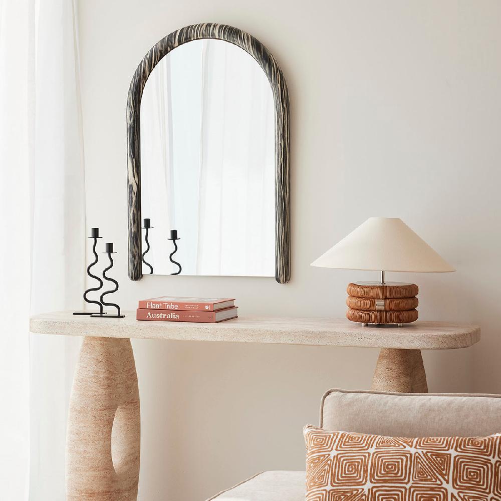 life interiors Valentina Ebony Arch Wall Mirror