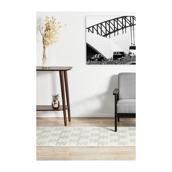 Life Interiors York Runner Rug (Natural White)