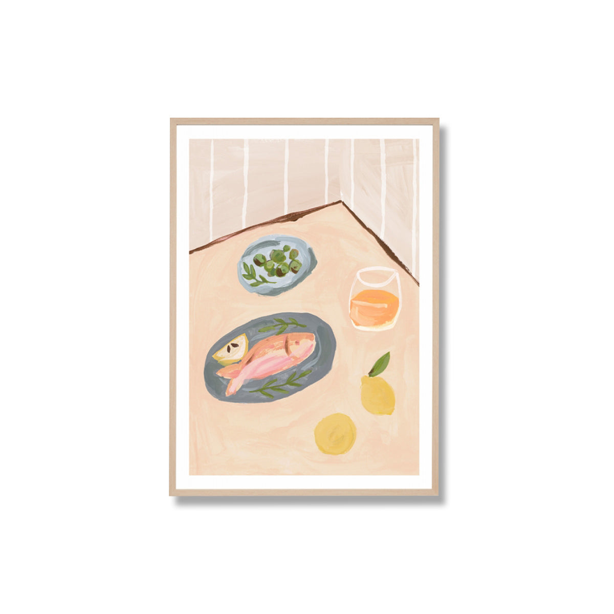 life interiors Mediterranean Alfresco 1 Framed Print