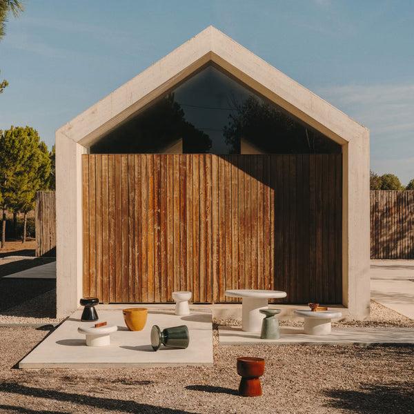 Life Interiors Mesquida Outdoor Side Table (Green Terrazzo 39cm)