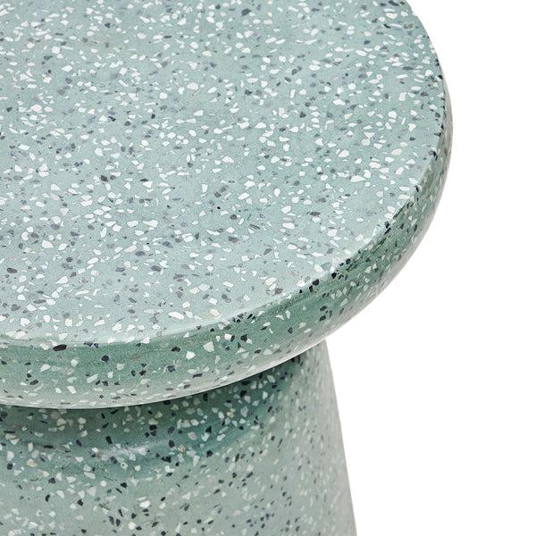 Life Interiors Mesquida Outdoor Side Table (Green Terrazzo 39cm)