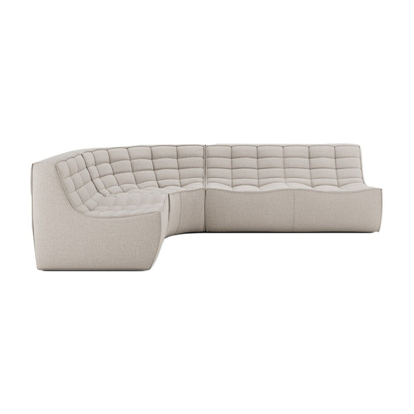 Life Interiors N701 4 Seater Modular Round Corner Sofa