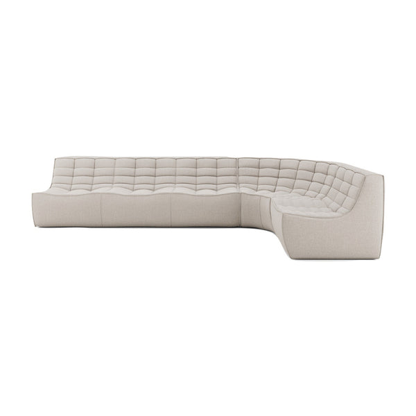 Life Interiors N701 5 Seater Modular Round Corner Sofa