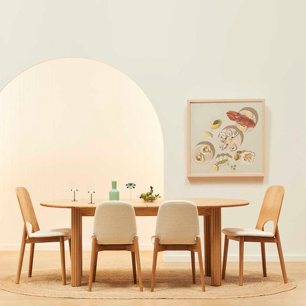 Life Interiors Noir Oval Extendable Dining Table (200cm)