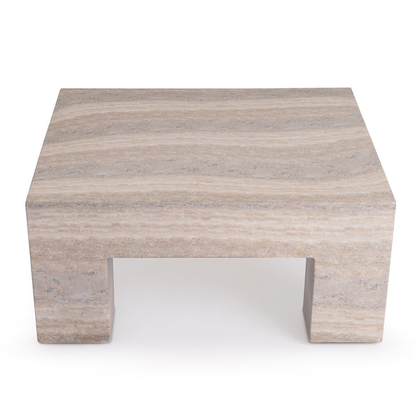 Life Interiors Palermo Square Coffee Table (Natural Stone Finish)