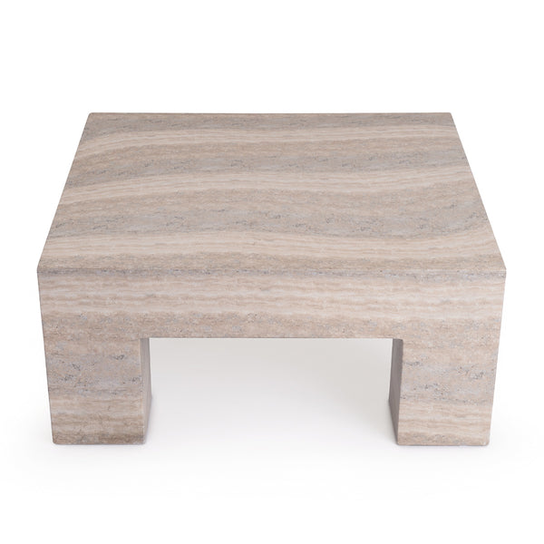 Life Interiors Palermo Square Coffee Table (Natural Stone Finish)