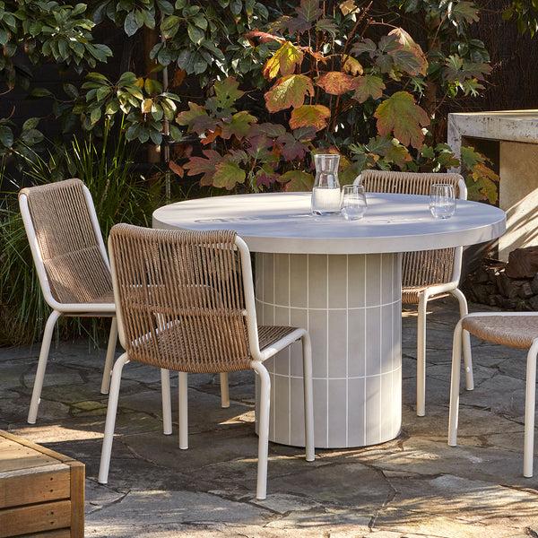 Life Interiors Seville Tile Round Outdoor Dining Table