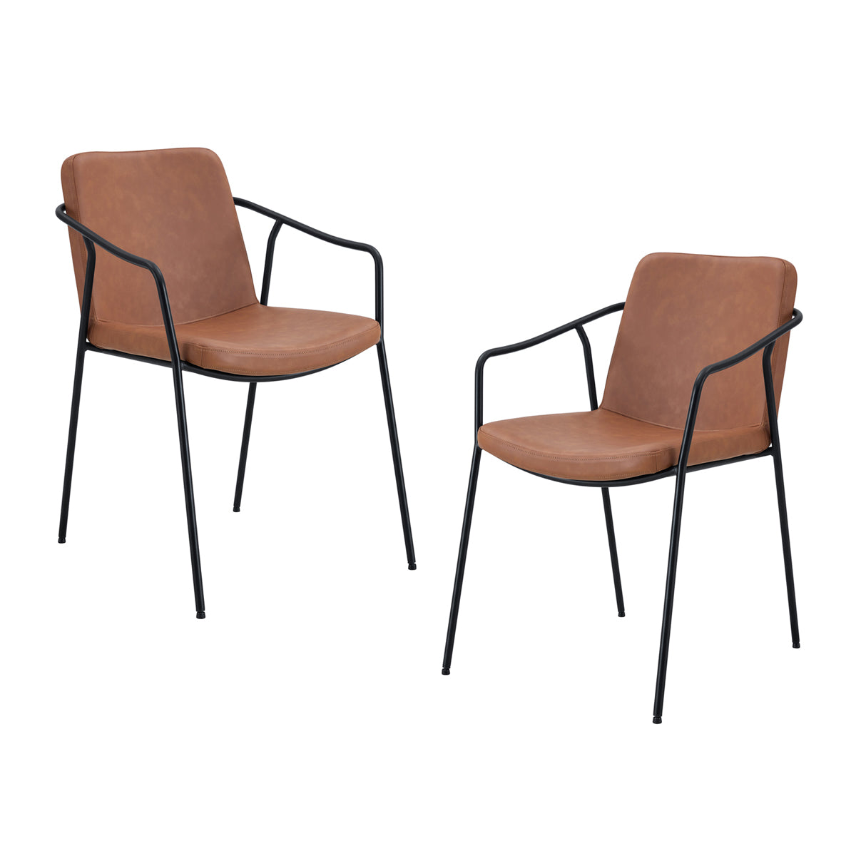 life interiors Tate Leatherette Dining Chair (Set of 2)