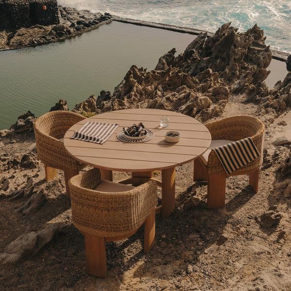 Life Interiors Xoriguer Round Dining Table (Eucalyptus)