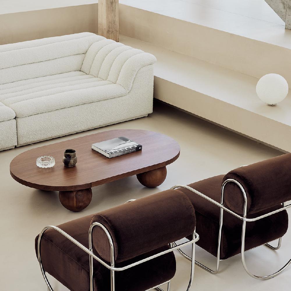 life interiors Yoko Capsule Coffee Table (Walnut Natural)
