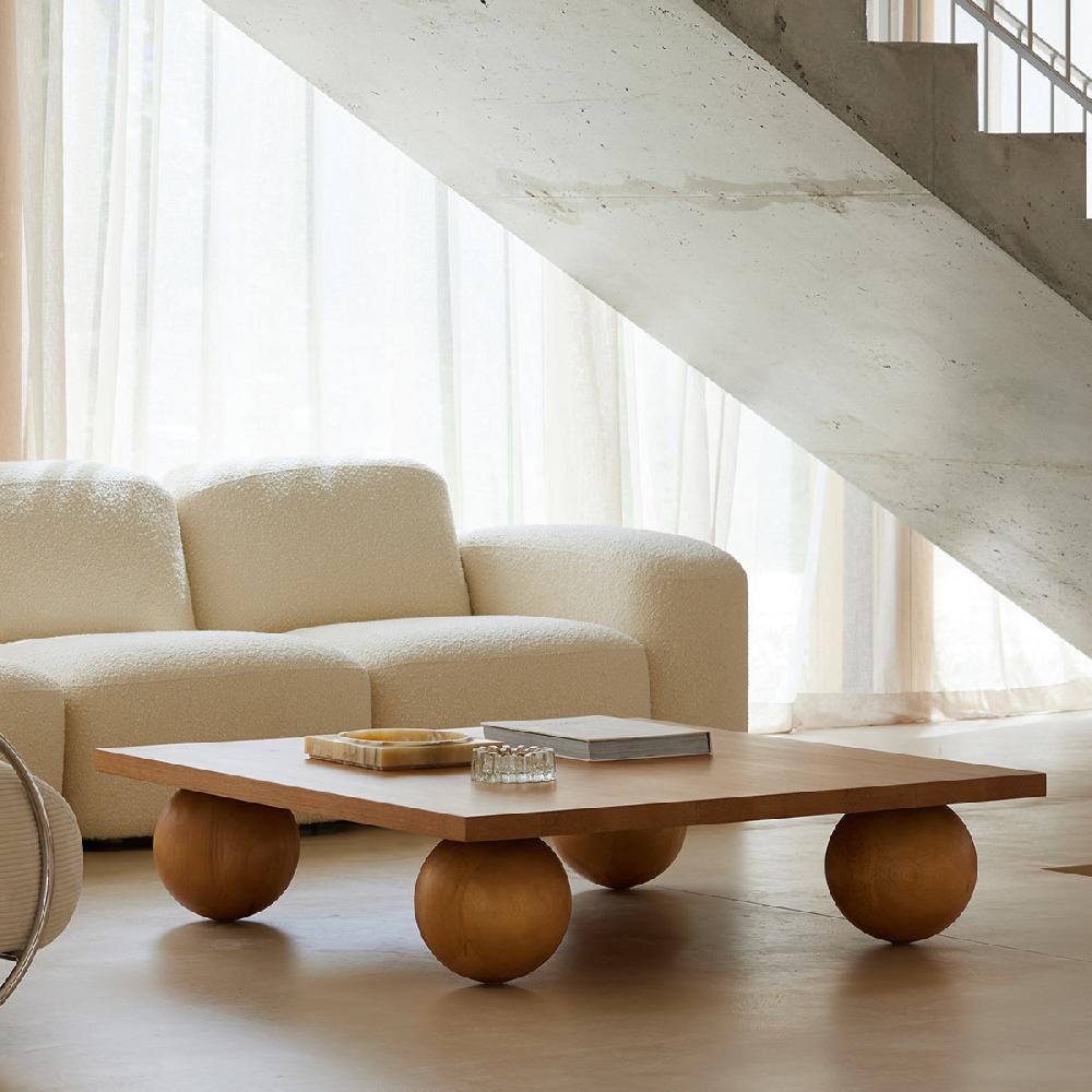 life interiors Yoko Square Coffee Table (Oak Natural)