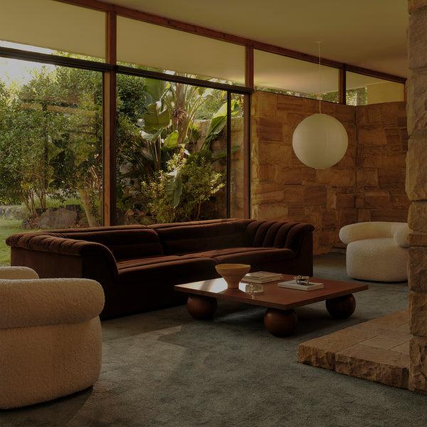 Life Interiors Yoko Square Coffee Table (Walnut Natural)